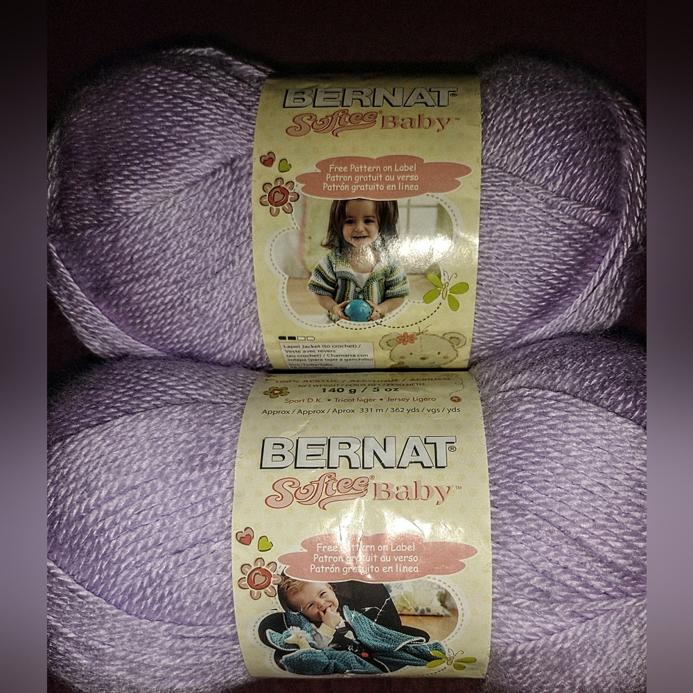 "Bernat®" 2 Skeins of Softee Baby Yarn by Spinrite/Yarnspirations